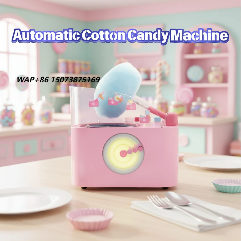 New Mini Smart Candy Maker Machine and Automatic Sugar Control for Kids Birthday Parties Home Carnival Snacks