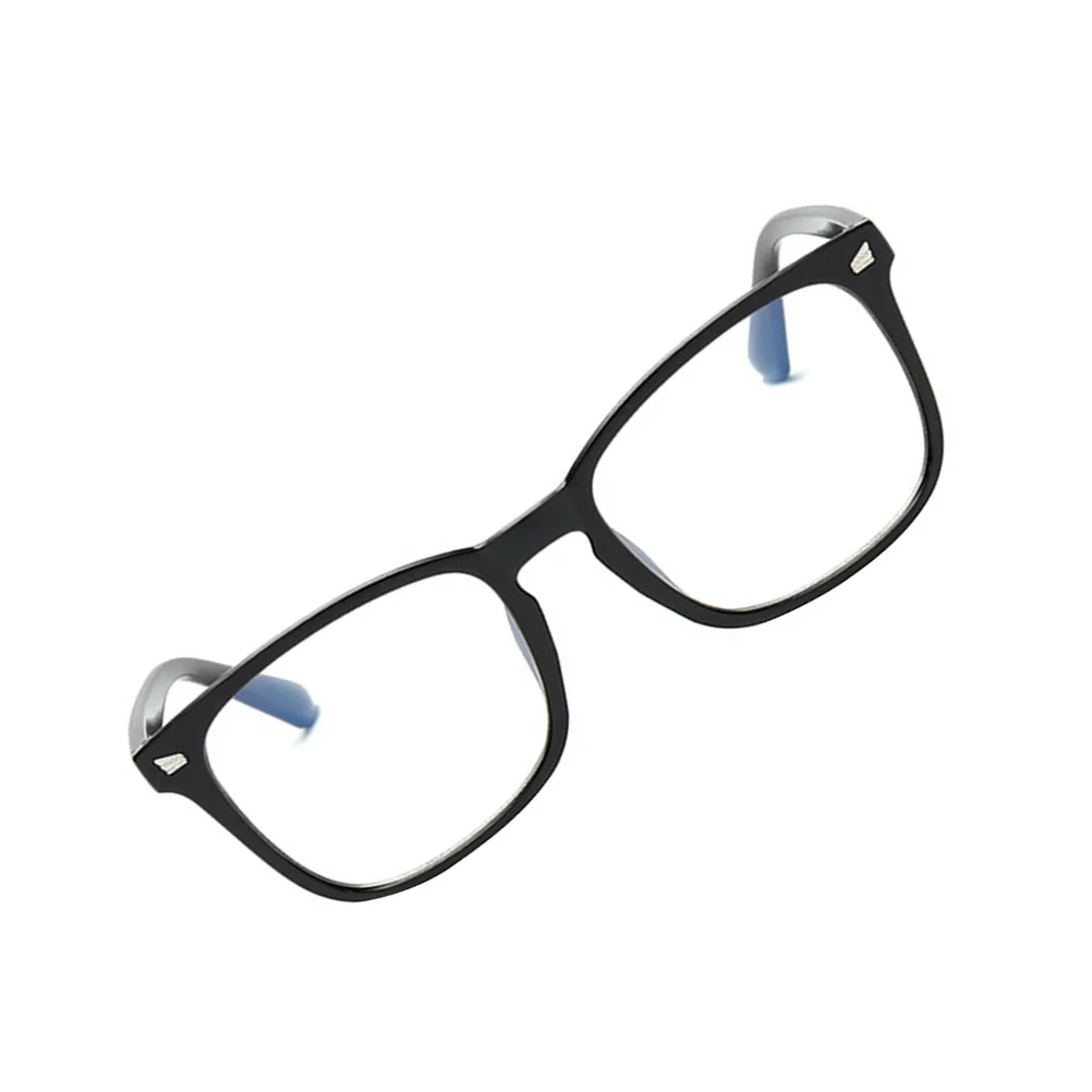 

Vintage Black Anti-Blue Light Glasses Frame Durable Plastic Lightweight Eyeglasses Frame for Men Women Office School Use
