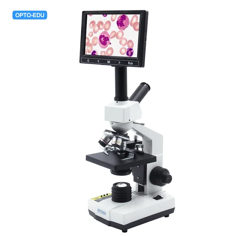 PARA OPTO-EDU A33.5100 7 "LCD 640x Vídeo Microscópio Usb Digital Aquecimento Estágio Microscópio Biológico