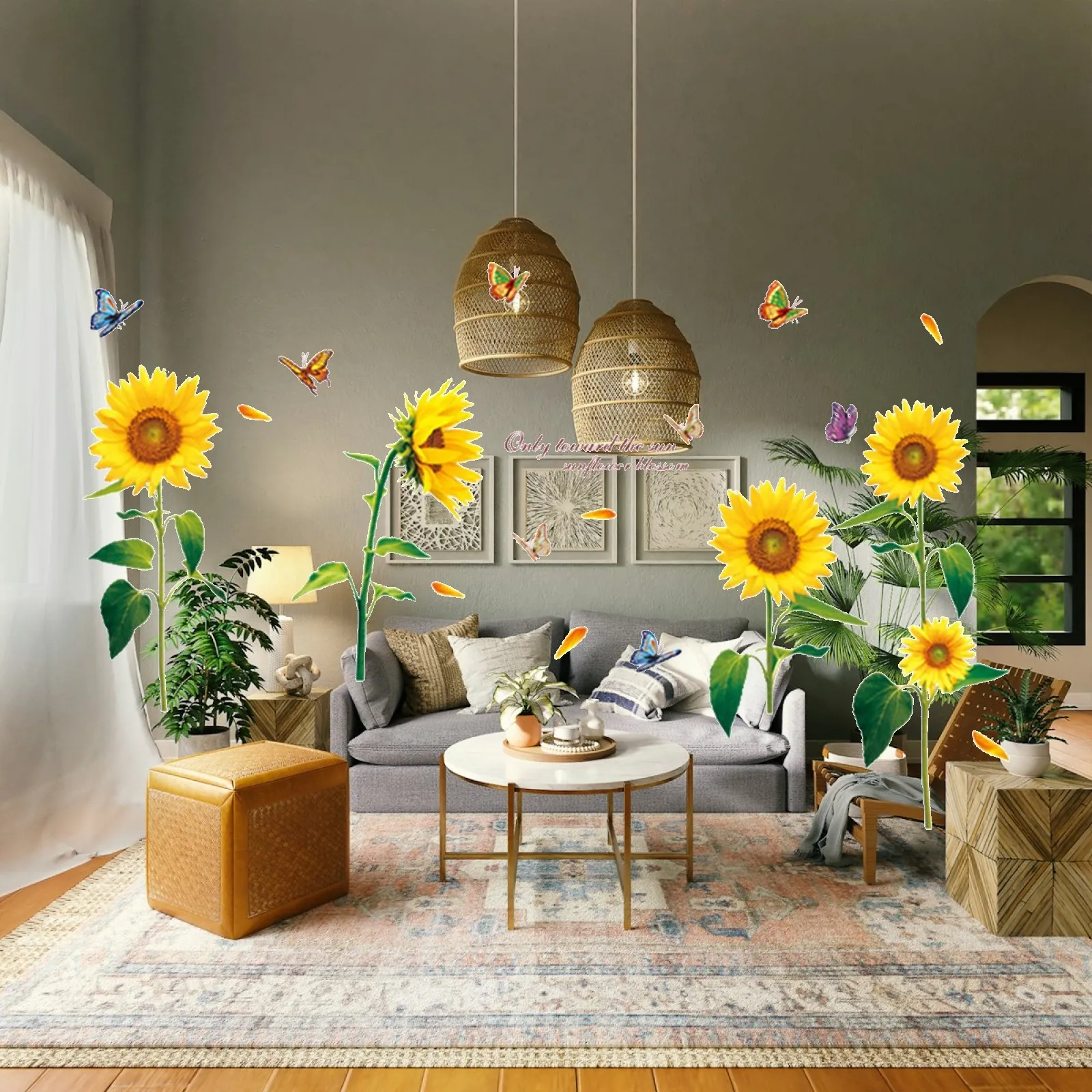 Beautiful Wall Sticker Decorative Wallpaper Poster Easy to Clean Waterproof PVC Wall Decals Wall Art s for Bedroom