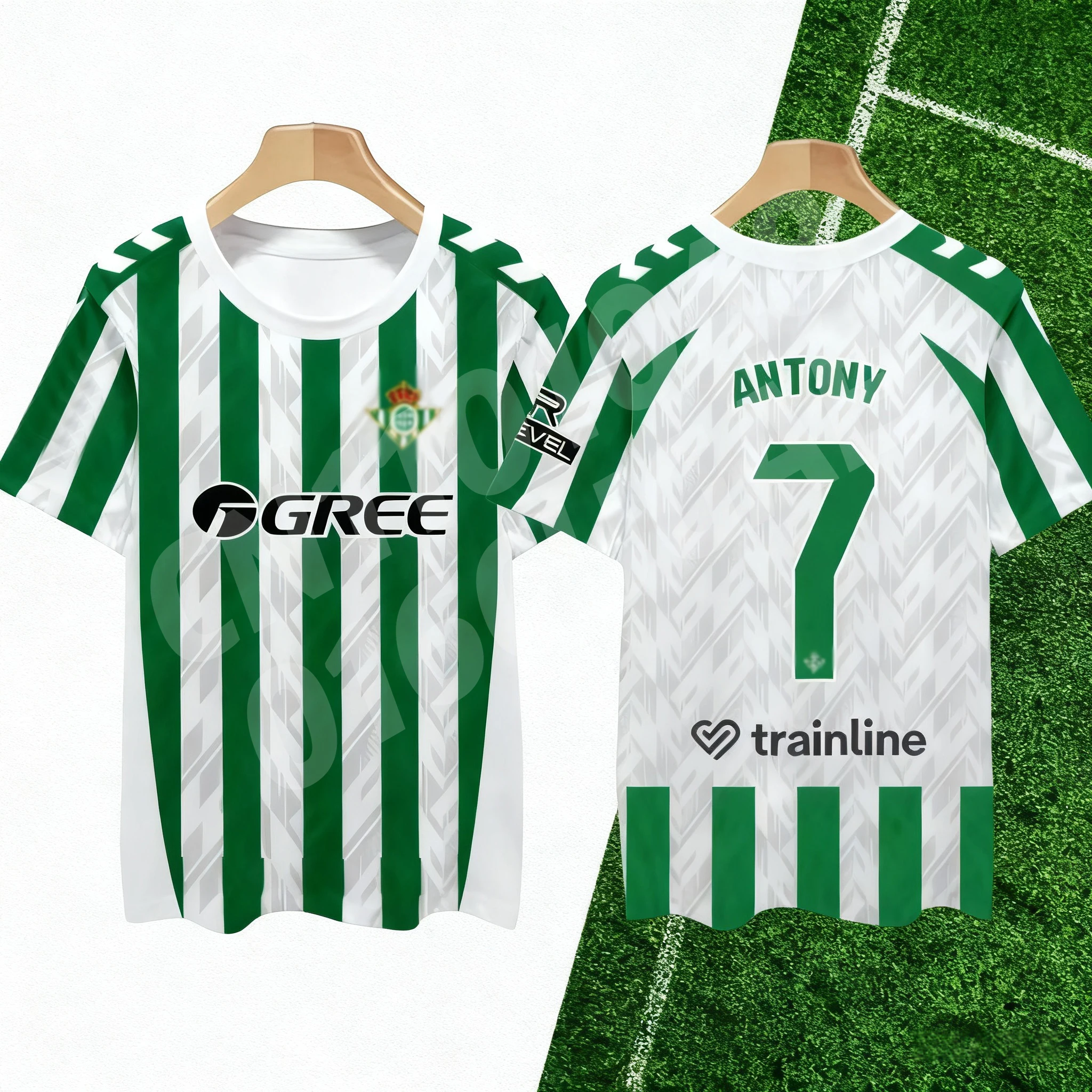 Antony No.7 24/25 camisetas de fútbol local camiseta deportiva de manga corta con estampado 3D igual para adultos y niños Tops