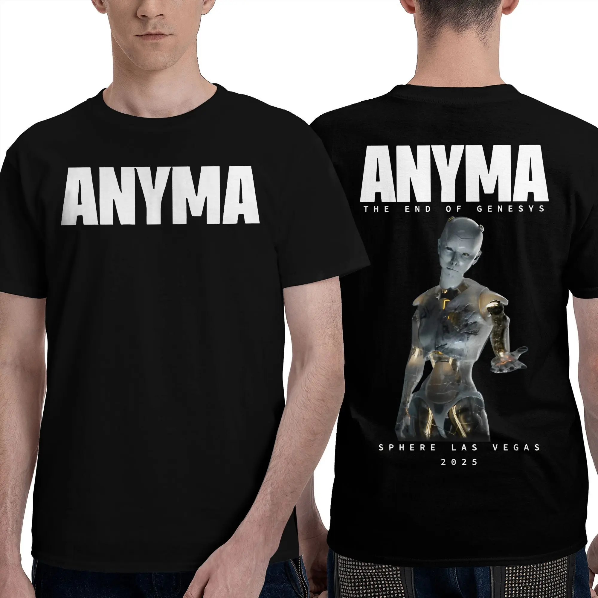 

DJ Anyma End of Genesys Cotton T-Shirts Hip Hop Tee Shirt for Men Summer Y2K Casual Casual Short Sleeve Top Tees