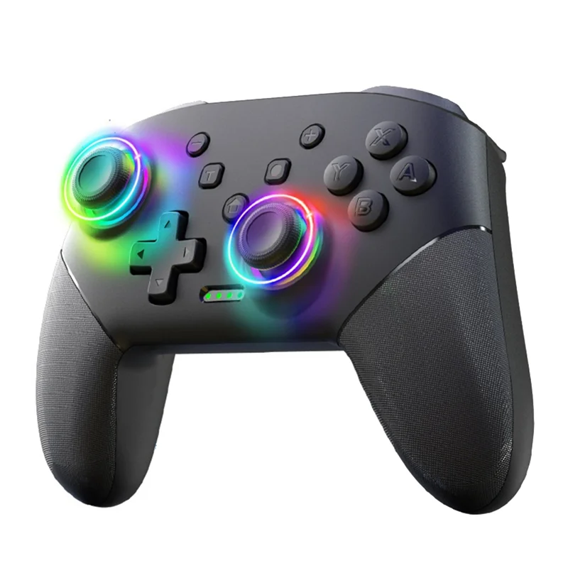 POP-lS80 คอนโซลเกมไร้สายบลูทูธGamepadพร้อมไฟสีสําหรับสวิทช์/สวิทช์Lite/OLED/เกมPC