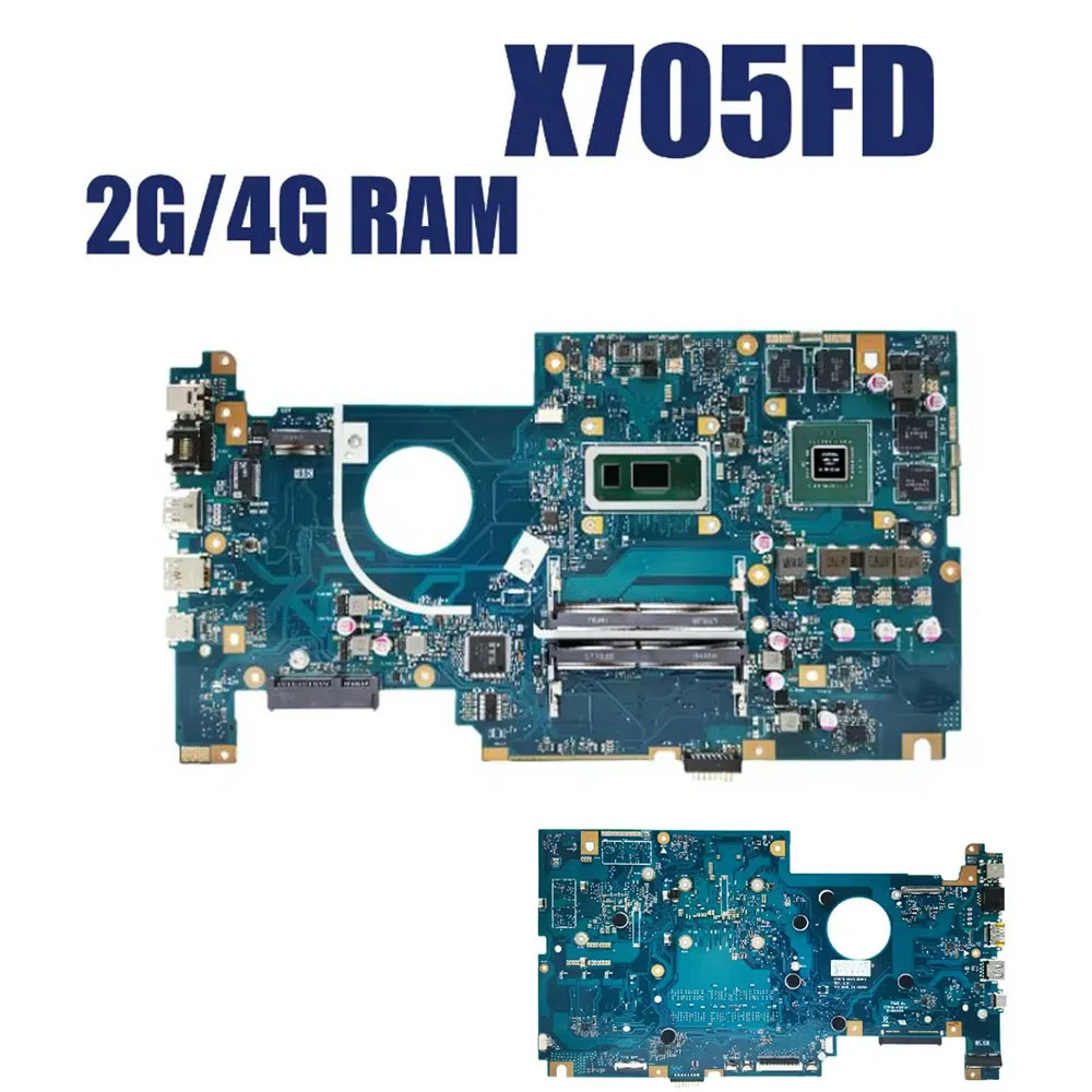 

Notebook Mainboard For Asus Vivobook Pro 17 X705FD X705F N705 Laptop Motherboard With i3 8145U i5 8265U i7 8565U GTX1050 2G 4G