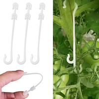 50pcs J Shaped Fruit Cherry Tomato Ear Hook Garden Vegetable Plant Grape Support Vines Fastener Clips Trellis Fixed Buckle Hook