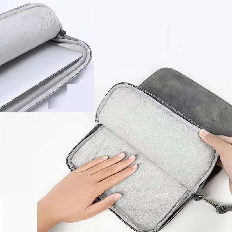 for Motorola Moto Pad 70 Groove 12.1innch Tablet Bag Waterproof Canvas Sleeve Velvet Lining Anti-Drop Carry Case Zip Pouch