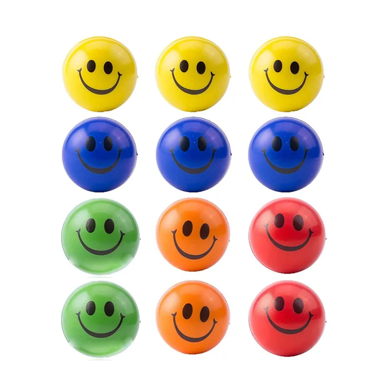 Anti-stress-Ball Gesicht Squeeze Stress Emotionale Übung Stress Pu Schaum Bälle Lustige Spielzeug für Kinder 6 stücke 6,3 cm Orange, rot, Gelb