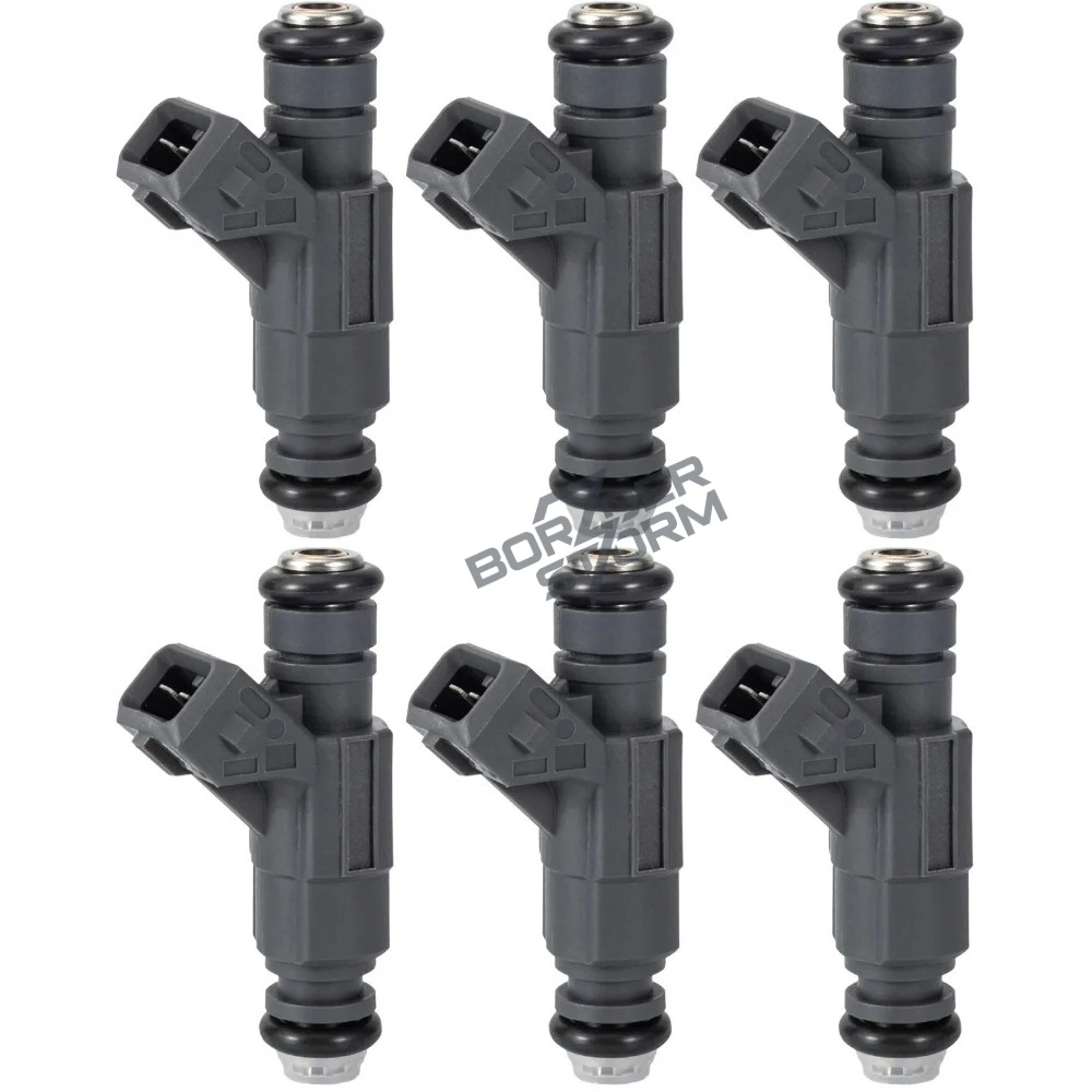6pcs Fuel Injector 0280155734 For Ford Explorer Mercury Mountaineer 4.0L SOHC 1997-1998 Direct Fit Replacement High Quality