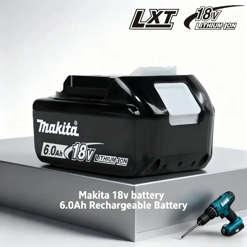 Bateria Makita original 18V 6.0AH para ferramenta Makita DGA504、DTD173、TW004G、DHP487、DJV182、BL1830B Makita 18v Bateria de substituição