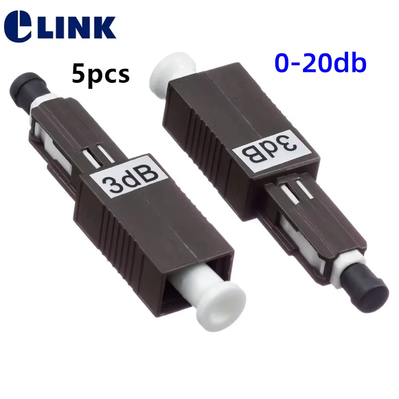 

fibre optic FM attenuator 5pcs MU UPC female to male attenuator 0db 1dB 3db 5db 10db 15db 20db ftth optical attenuator ELINK 7db