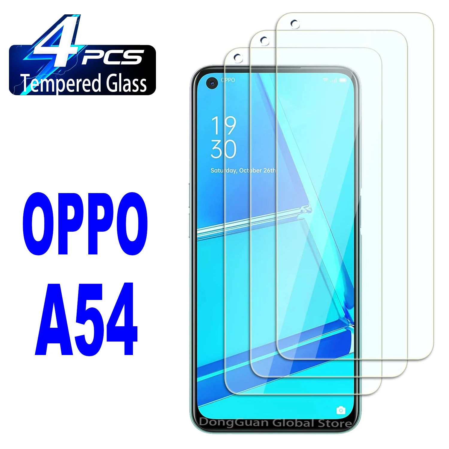 2/4Pcs Tempered Glass For OPPO A54 A54-5G A54s Screen Protector Glass Film