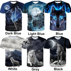 Fashion 3D Wolf Printed T-Shirts for Men/Women Personality Cool Printing Graphic Tee Shirt Unisex Short Sleeve T-shirt Plus Size