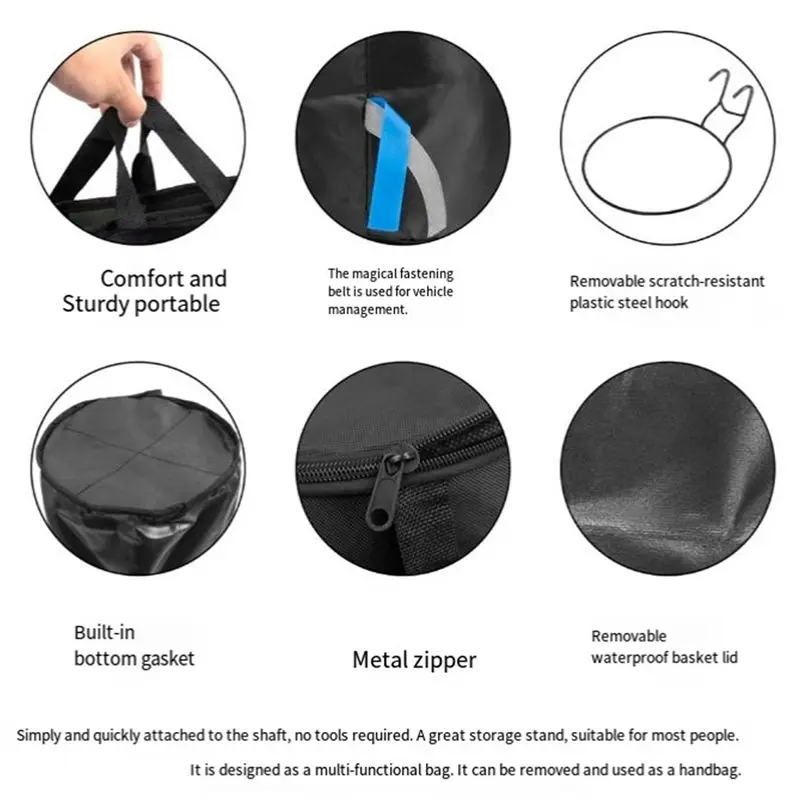NEW HOT In Stock-Zipper Waterproof Basket Handlebar Bags For M365 Mi3 Pro2 For Ninebot Max G30 Electric Scooter Basket Cycling B