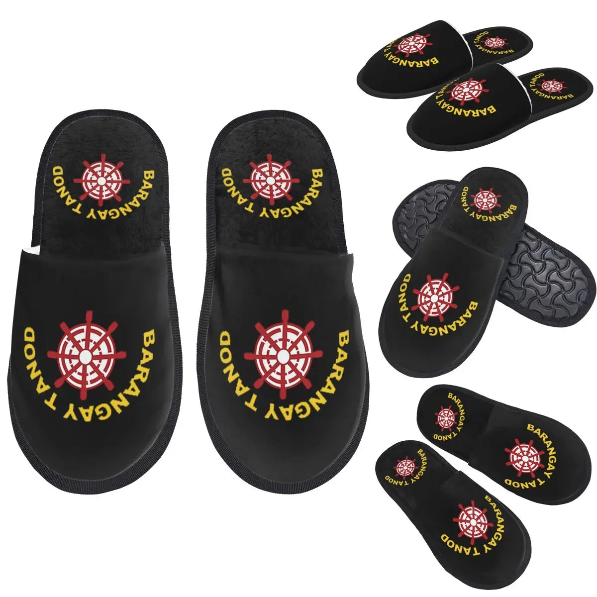 

Custom BARANGAY TANOD FILIPINO PINOY HAT CAP NINONG Slippers Memory Foam Warm Soft Women House Slipper Bedroom Comfy Shoes