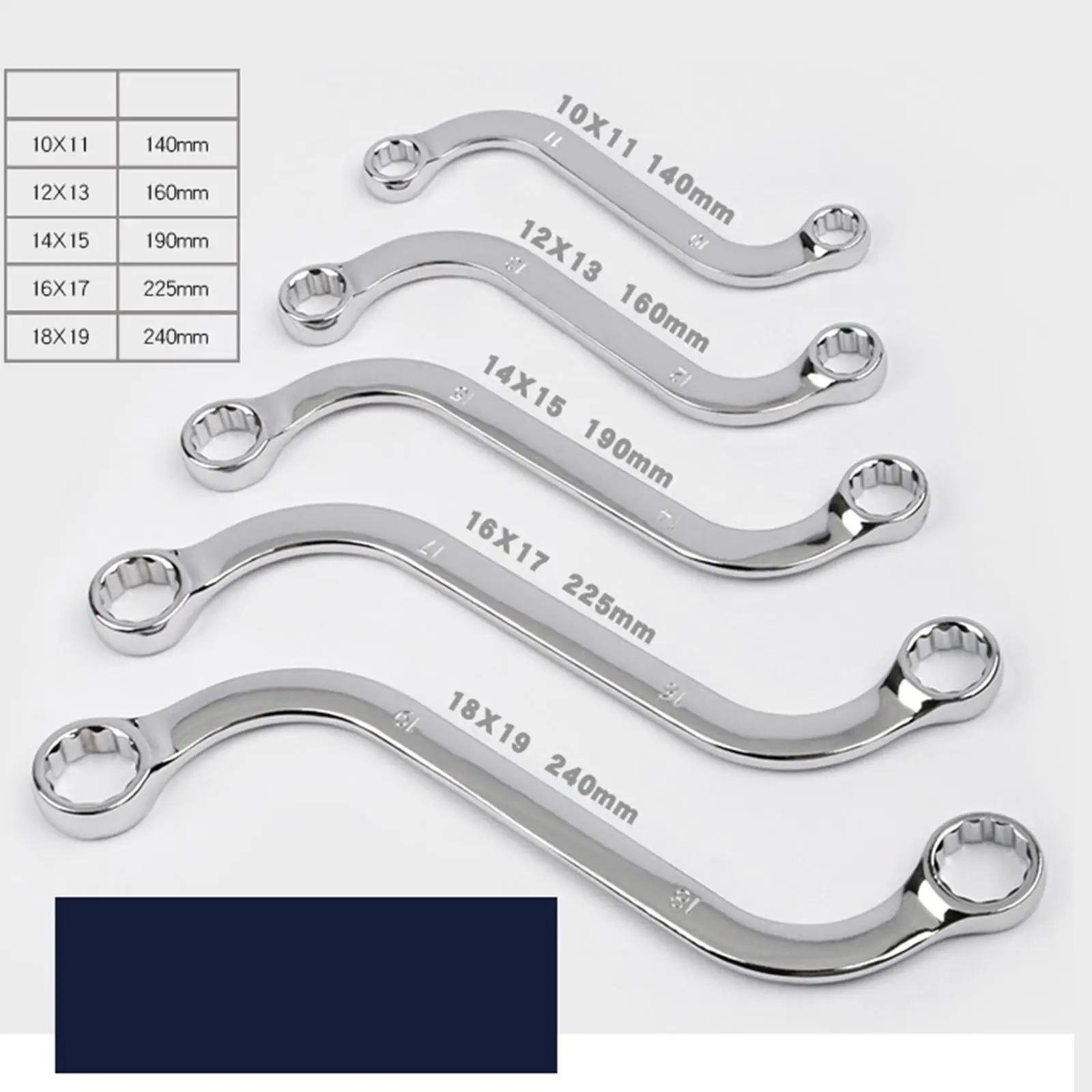 5x S Type Wrench Set Self Tightening Universal Screw Nuts Wrench Double Sided for Outdoor Home Accessories