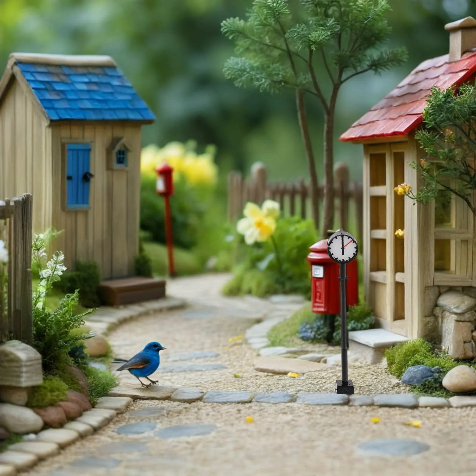 

3Pcs Ho Scale Train Platform Clock Light Vintage 1:87 Miniature Railway Accessory for Layout Lighting Micro Landscape Ornament
