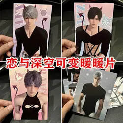 Anime Love and Deepspace Sylus Xavier Zayne Rafayel Cosplay Cartoon Temperature Sensor Card Change Costume Illusion Postcard