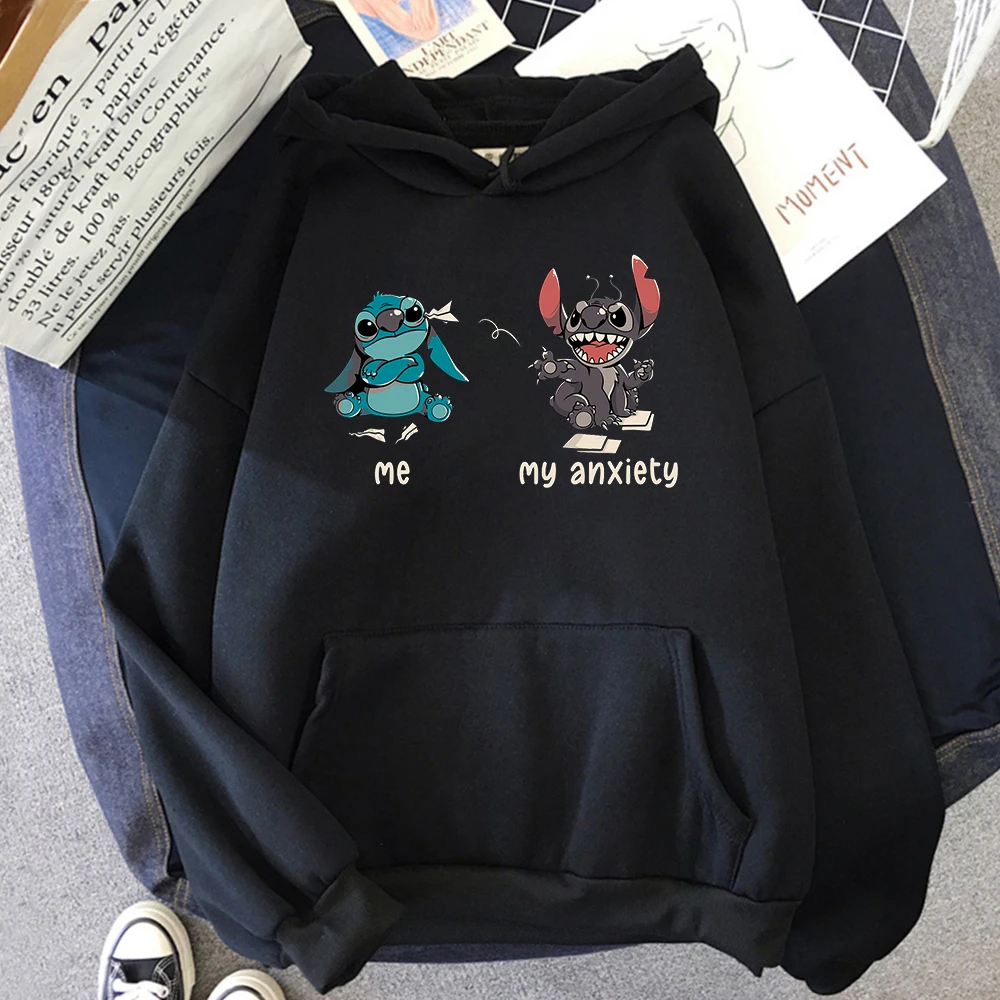 

Lilo Stitch Cartoon Cute Sweatshirt Mens Disney Anime Comics Hoodies 2021 Autumn Fleece Soft Streetwear Casual Warm Men Hoodie