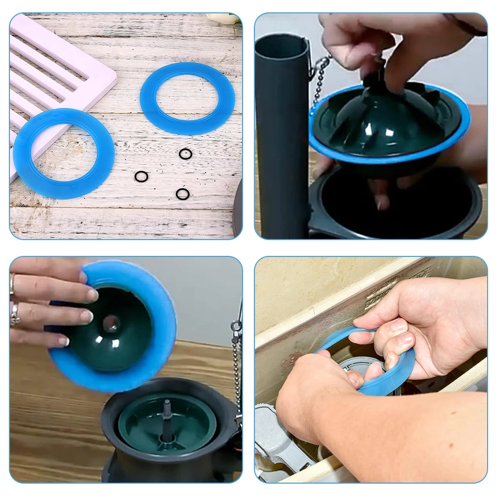

3pcs Seal Ring Replacement Silicone Toilet Tank Gasket Seal Ring Set O-Rings Tpr Material Leakproof