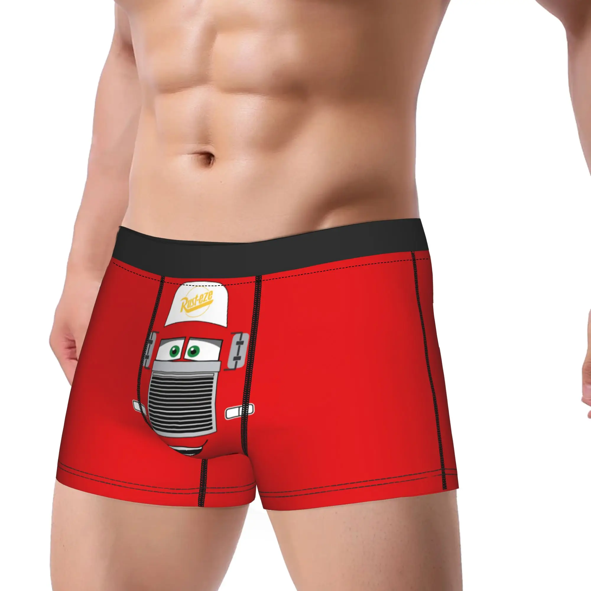 Lightning McQueen Mack Rust-eze Truck Face Underwear Breathable Underpants Design Shorts Briefs Men Pouch Plus Size Boxershorts