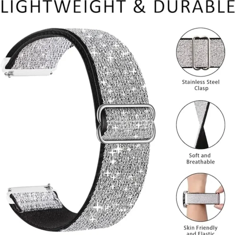 Эластичный ремешок Pride для Amazfit gts 4-3-2-2e-mini bip-U-S-lite/Stratos 2, богемный блестящий браслет с ремешком 20 мм 22 мм