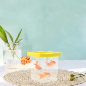 水族館の魚の繁殖ボックス耐久性のある水槽グッピー繁殖隔離ボックスベビーフィッシュエビ用の透明なhatch化インキュベーターボックス 12ベストセールスブラインシュリンプハッチャー-9