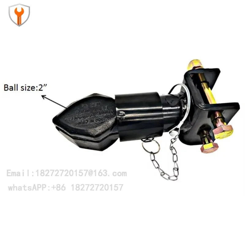 Trailer coupler with hook pin lock for 2 ball hook ball coupler with pin lock for towing station wagons and trailers