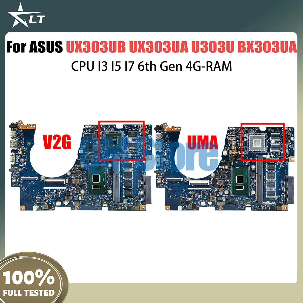 UX303U Mainboard For ASUS UX303UB UX303UA U303UB BX303UA U303UA Laptop Motherboard With CPU I3 I5 I7 6th Gen 4G RAM GT940M