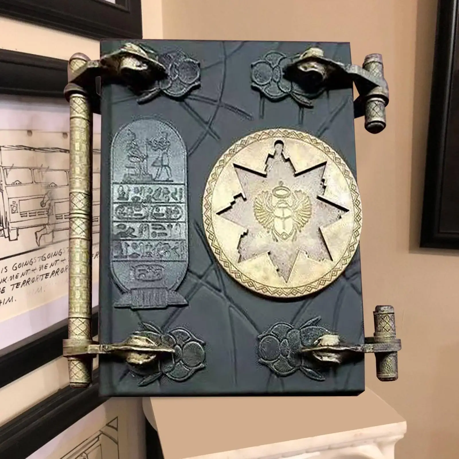 المومياء فيلم الدعامة نسخ كتاب الموتى تحصيل مصر القديمة نمط كتاب سحري الزخرفية لمحبي وديكور المنزل #6