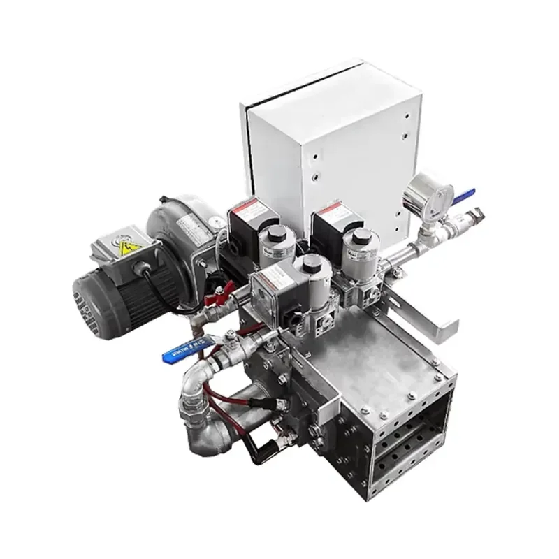 MAF Dual-Stage 115kW Linear Crossfire Burner 220V with Forced Air Fan for Powder Coating Ovens & Industrial Heating Systems