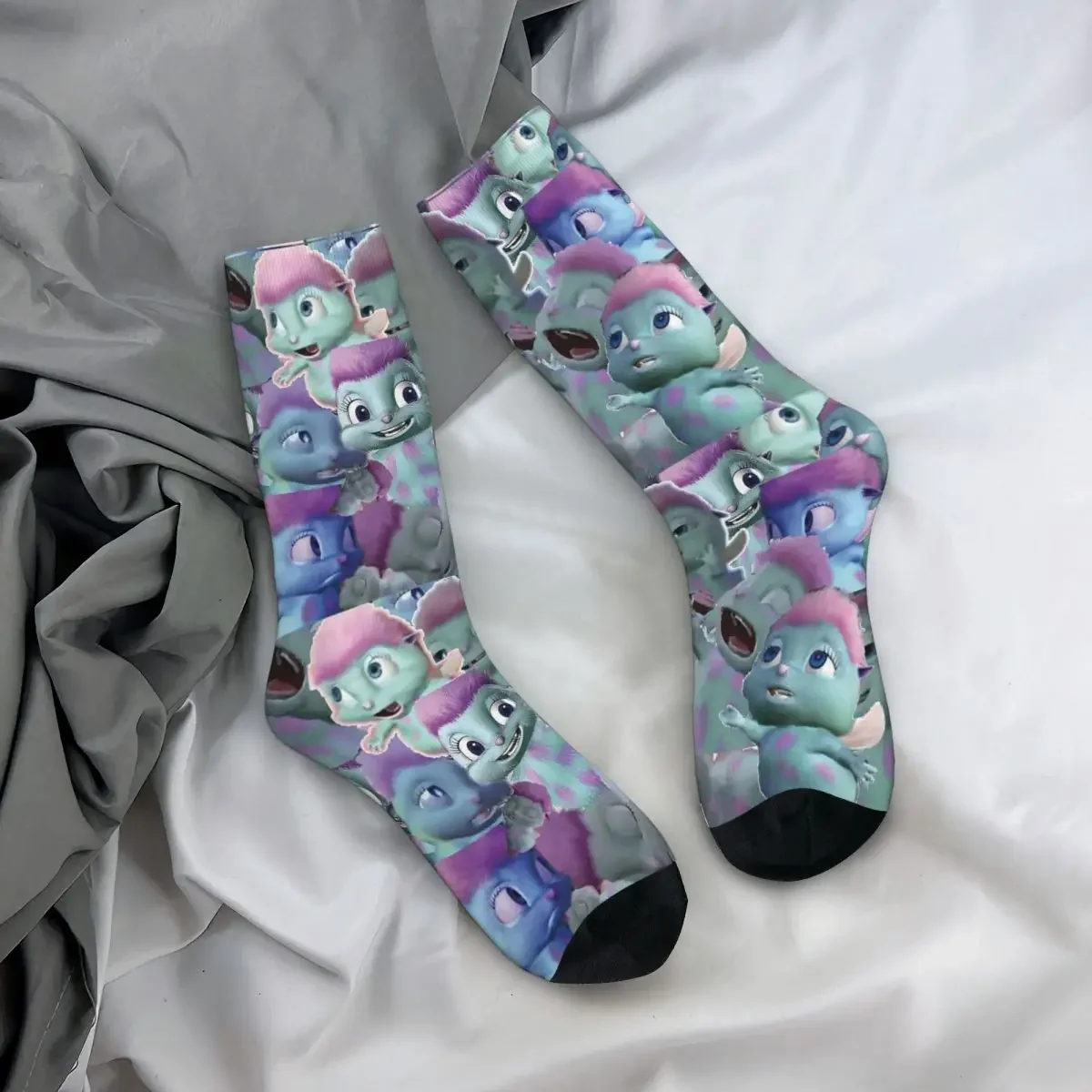 

All Seasons Crew Stockings Bibble Collage Socks Funny Long Socks for Men Women Valentine's Day Gifts