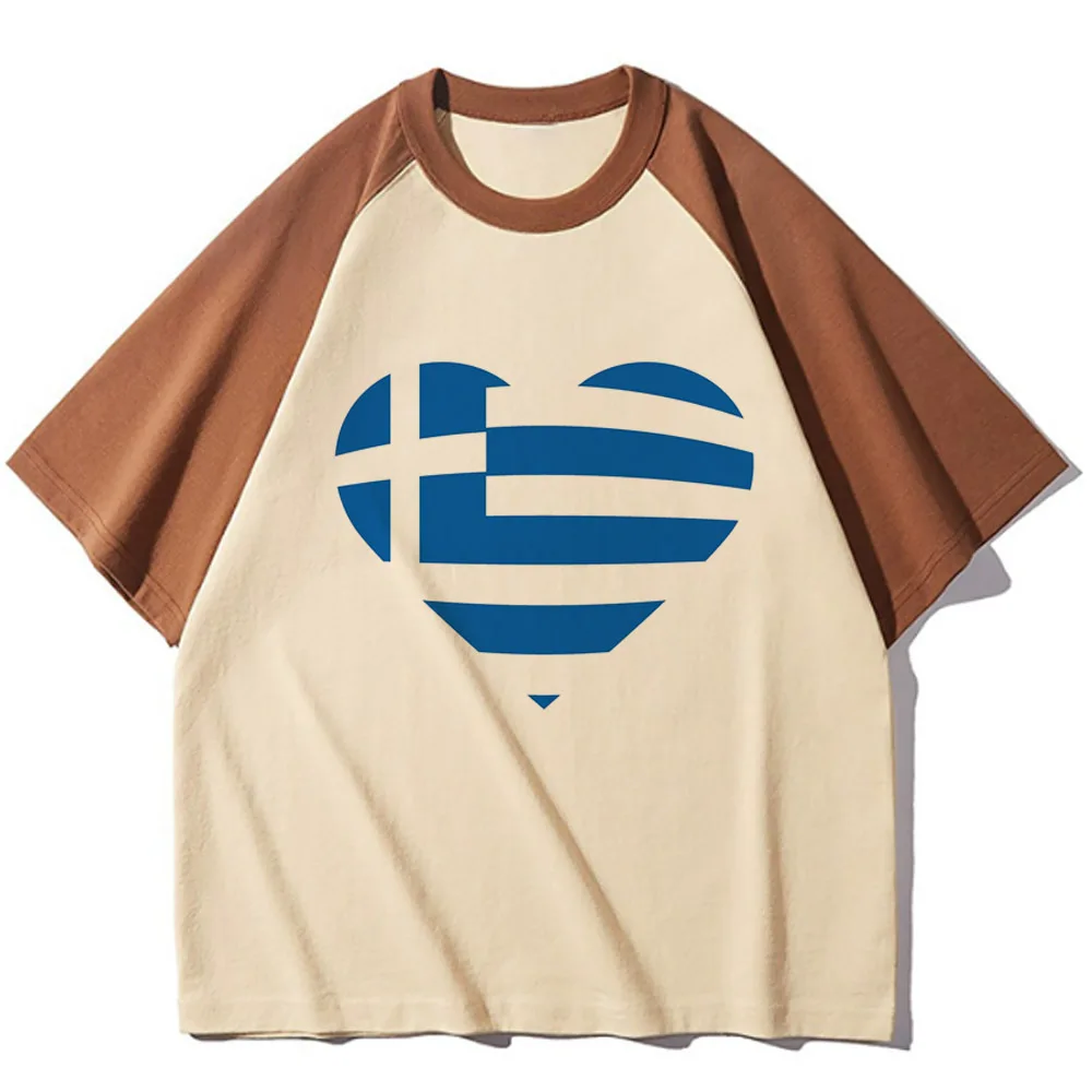 Greece t-shirts women soft fabric youthful t-shirts girl graphic manga Japanese clothing