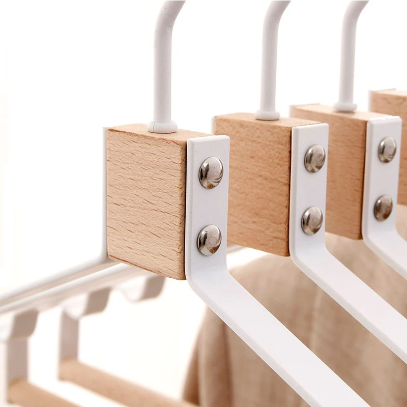 Metal Wood Clothes Hanger Organizer  Closet Wooden Coat  Pants Hangers for Clothes Kleding Wetsuit Hanger Rack