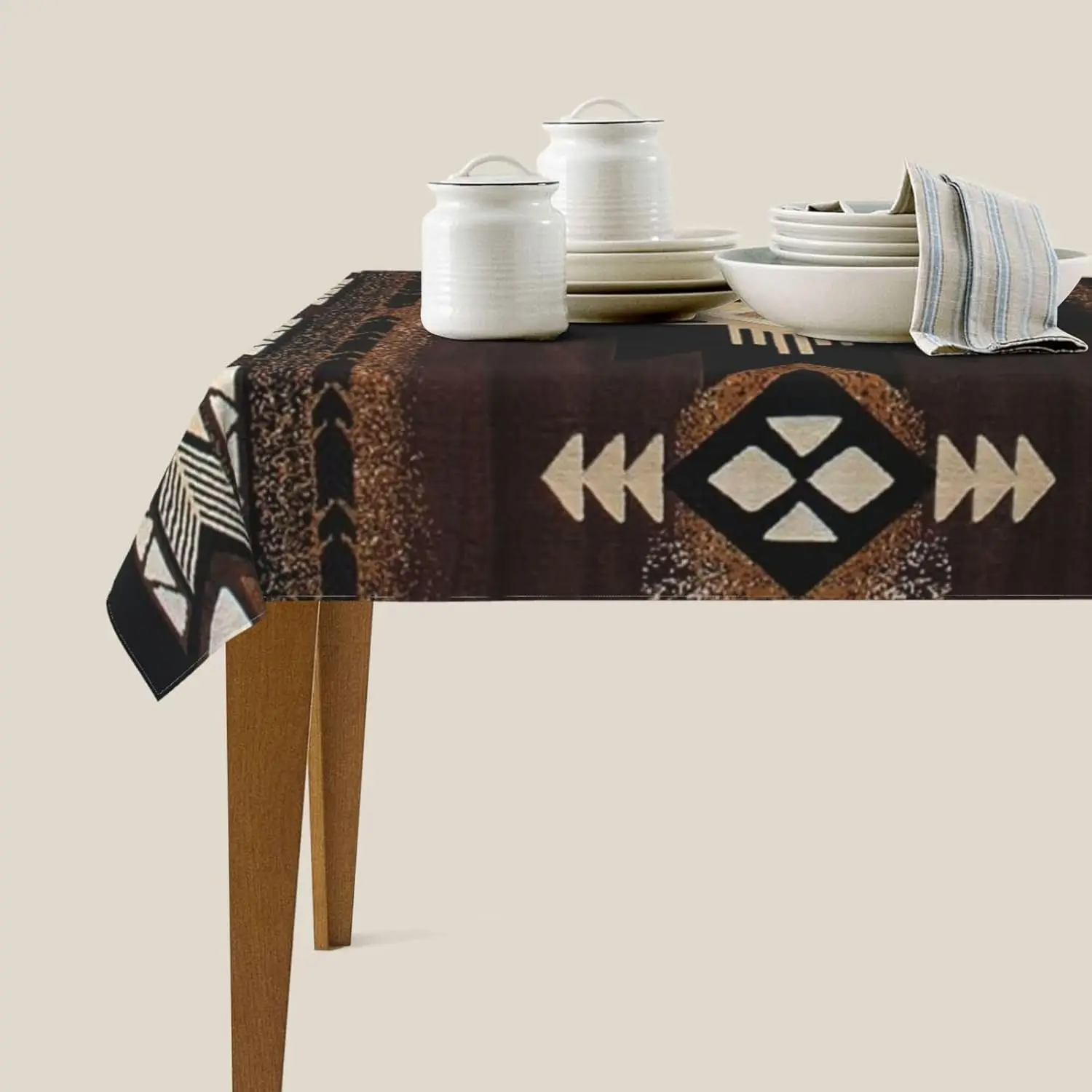 Southwest Native American Aztec Rectangle Tablecloth Party Decor Boho Geometric Abstract Tribal Table Cloths Kitchen Table Decor