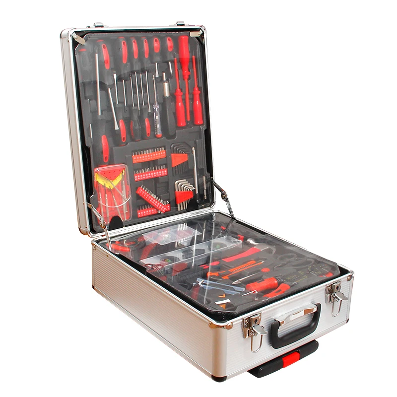 499pcs Home Multi-function Hardware Toolbox Repair Car Manual Household  Set Hand  Aluminum Trolley  Case,box Zokal