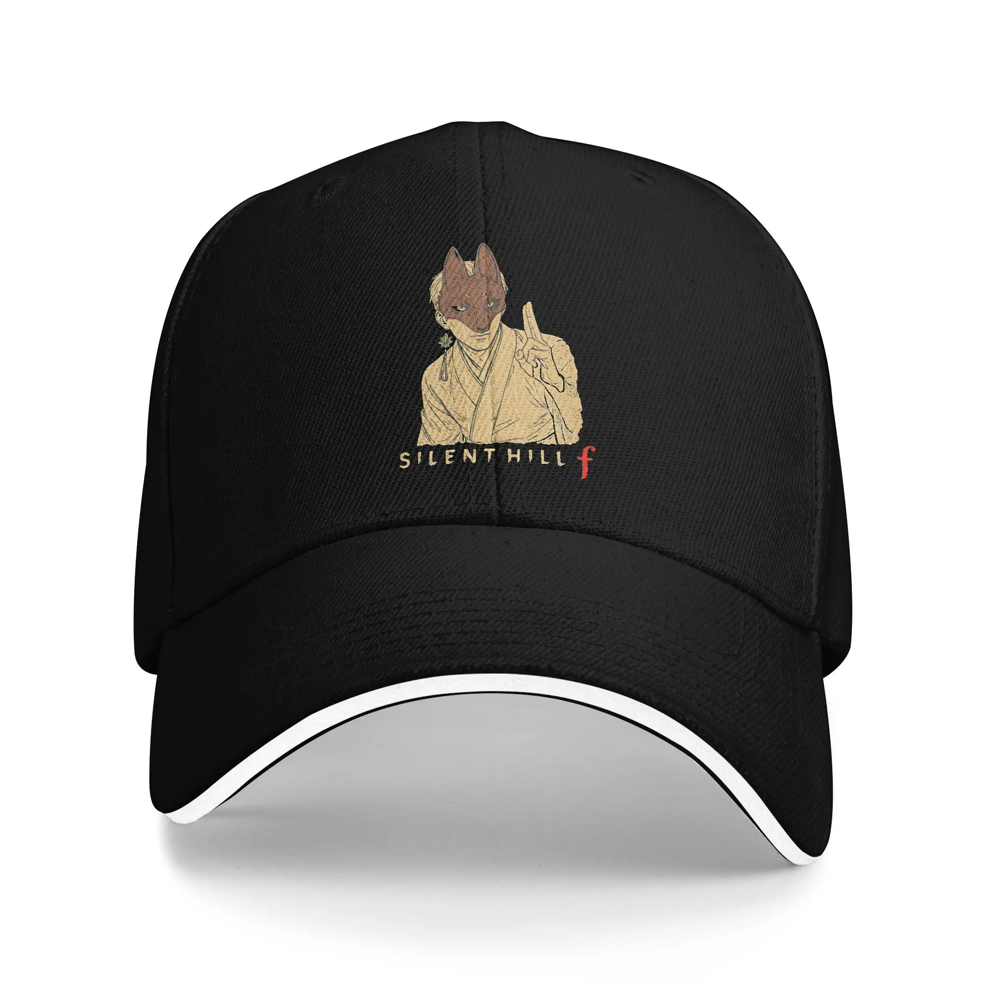Silent Hill F Fox Mask Horror Game Tsuneki Kotoyuki Baseball Cap Casual  Sandwich Hat Unisex Style Adjustable Dad Hat Outdoor