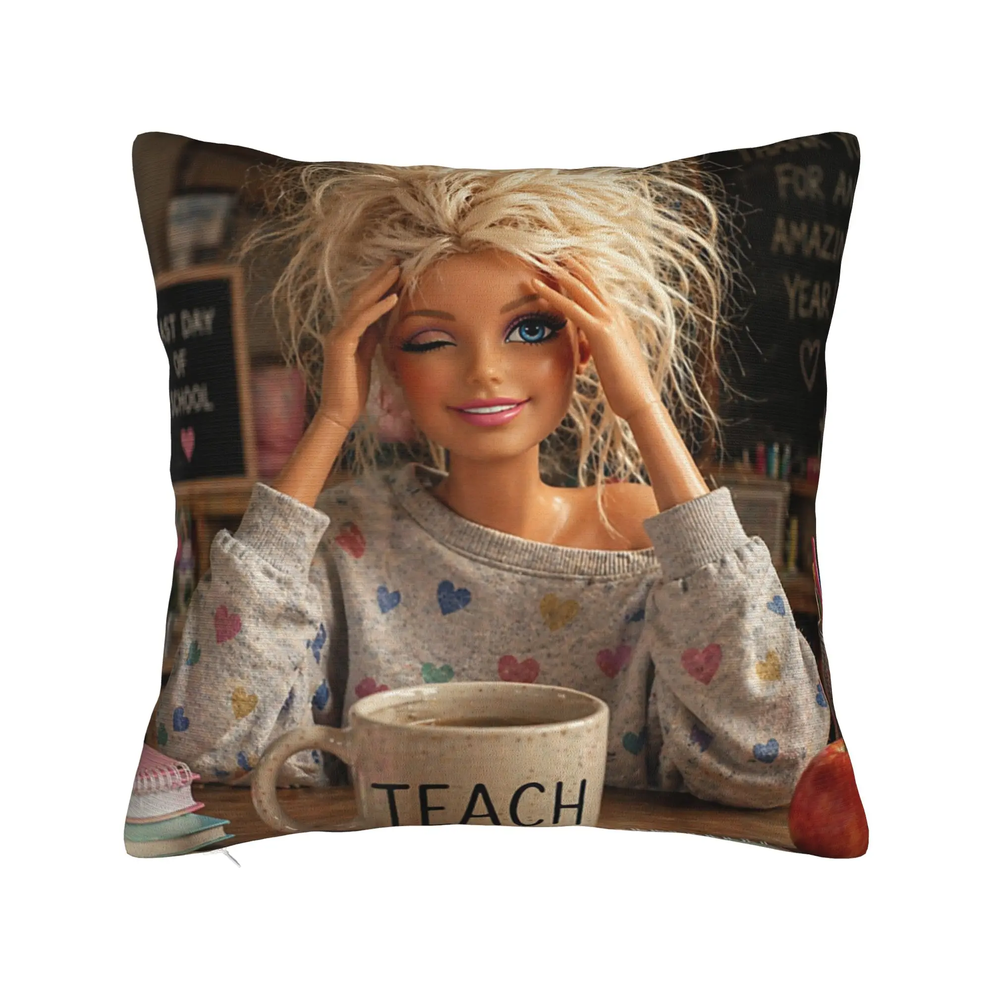 Pillow Case Made It to May Teacher Girls Meme Last Day of School Design  Pillow Cover For Sofa Couch Bed Living Room Pillowcases