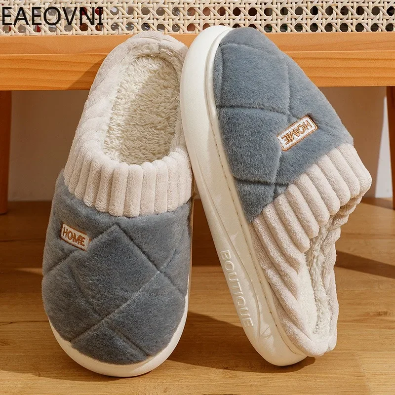 Slippers for Men Comfortable Men's Slipper Round Toe Keep Warm Lightweight Home Cotton Shoes New Arrival Fashion Young Eva Shoe