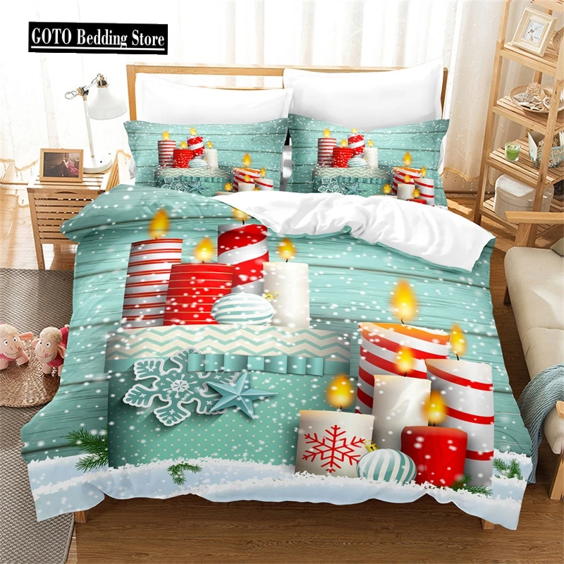 Christmas Gifts Bedding Set Duvet Cover Holiday King Quilt Cover Christmas Decorative Children's Bedroom Hotel Duvet Cover Set