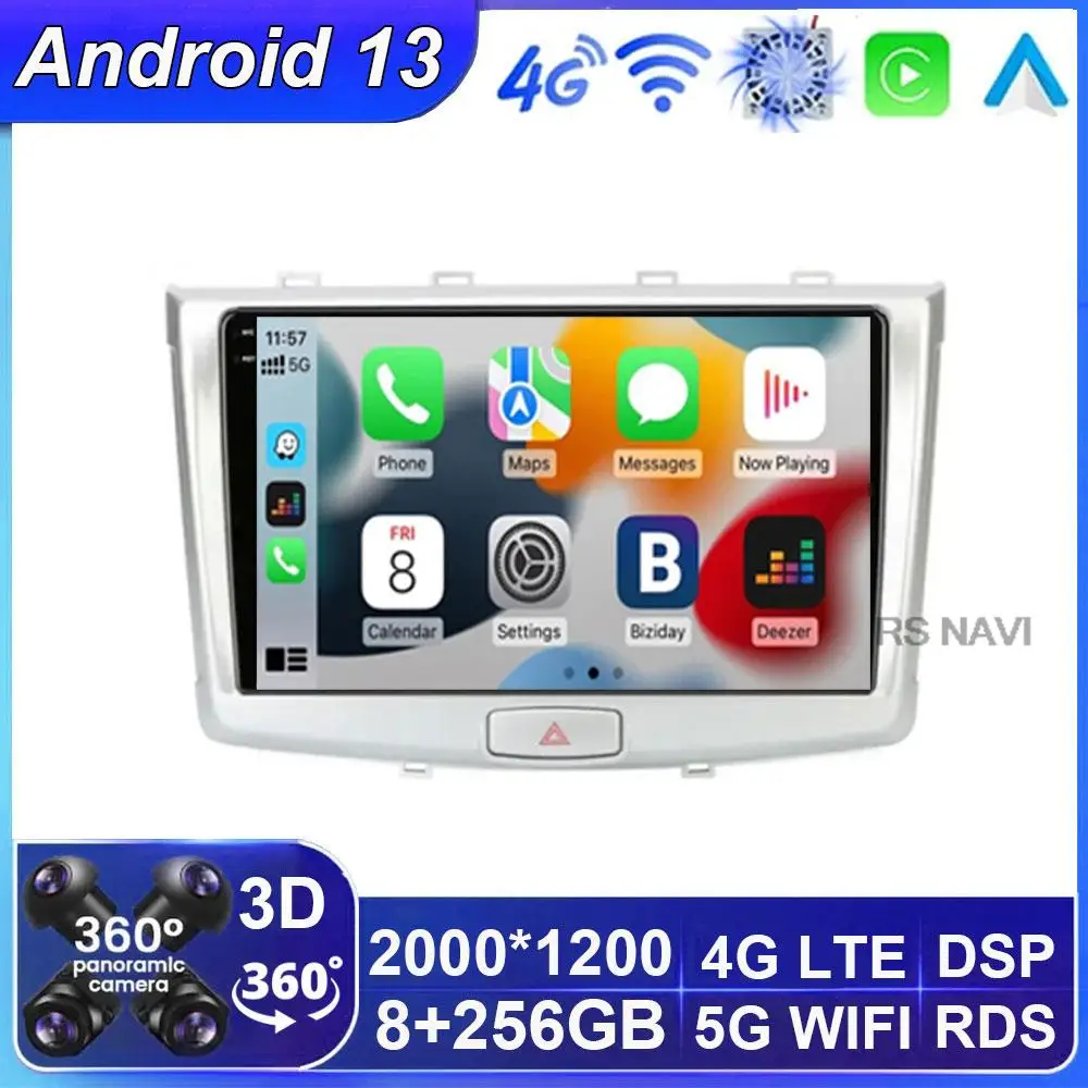 

9 дюймов Android 13 для GREAT WALL Hover Haval H6 2016 - 2018 автомобильное радио, видеонаблюдение, стерео GPS Carplay Auto BT5.0 5GWiFi