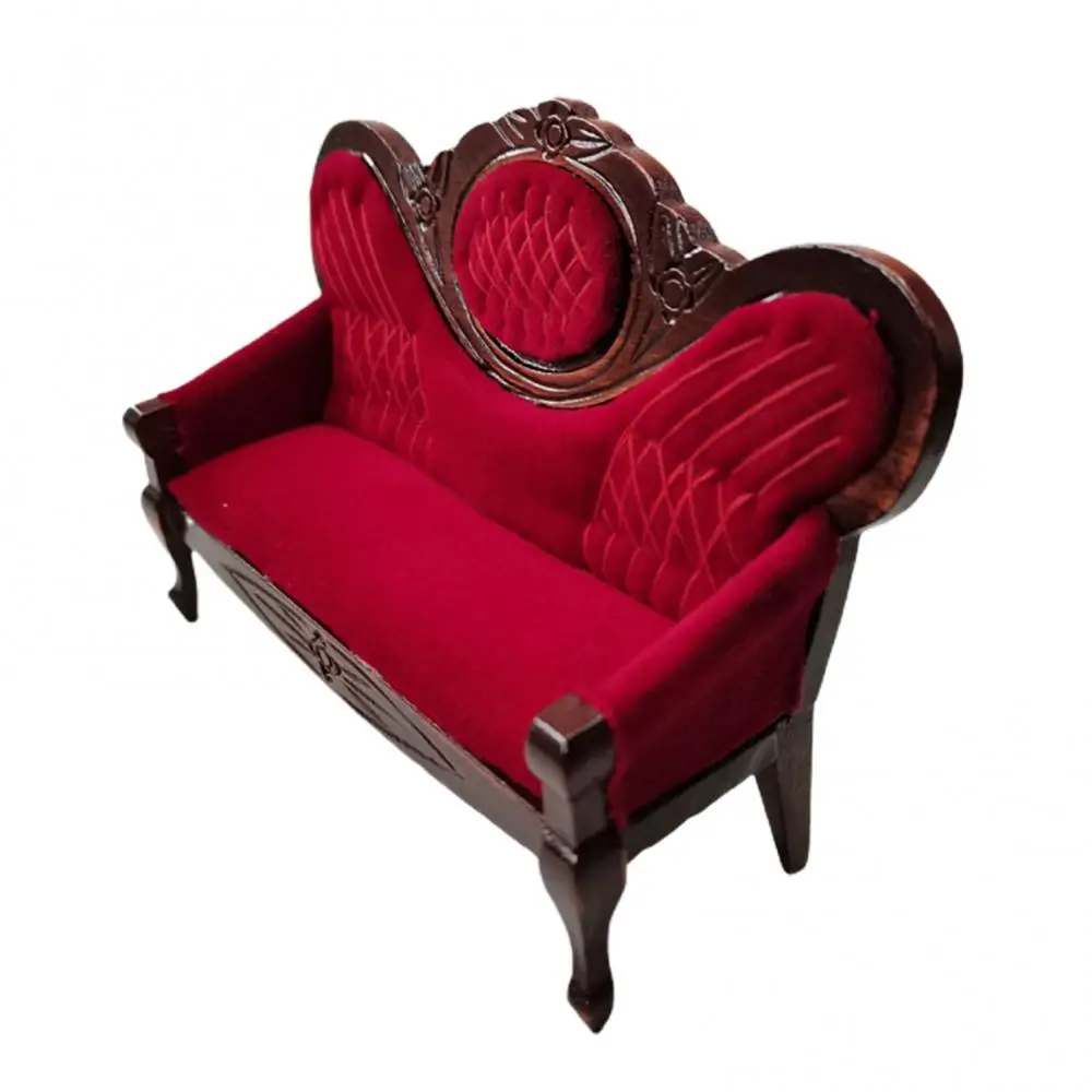 1/12 Simulation Small Sofa Stool Chair Furniture Model Toys For Doll House Decoration Dollhouse Miniature Accessories