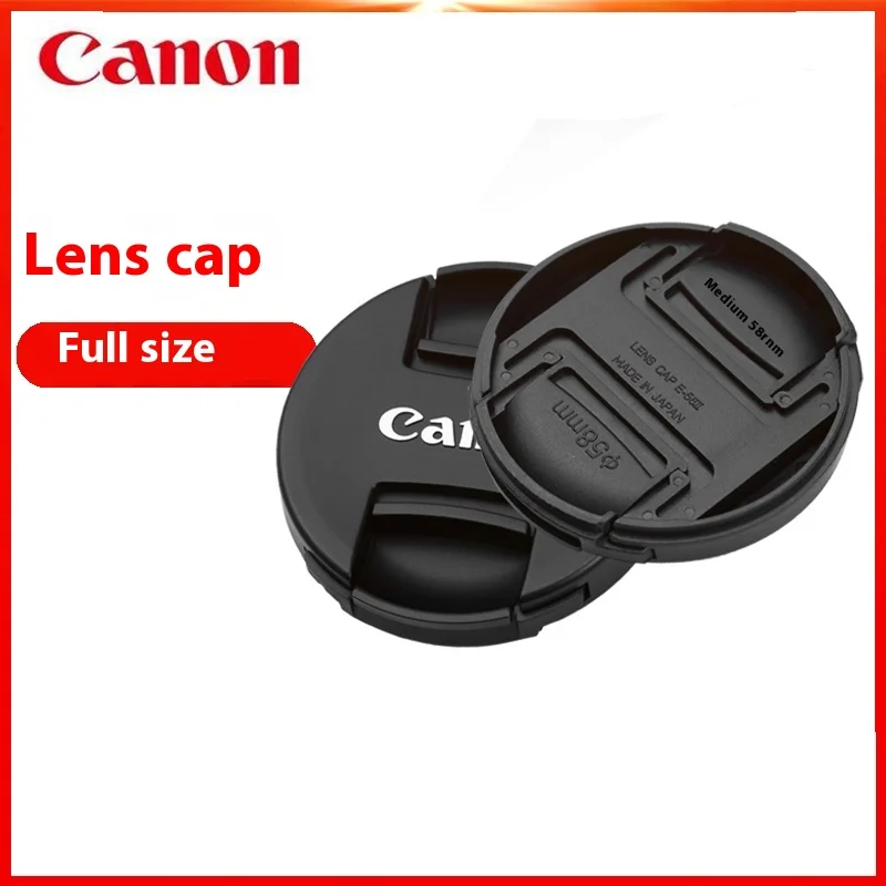 High-quality second generation  43 49 52 55 58 62 67 72 77 82mm Center Pinch Snap-on Cap Cover For Canon Camera Lens