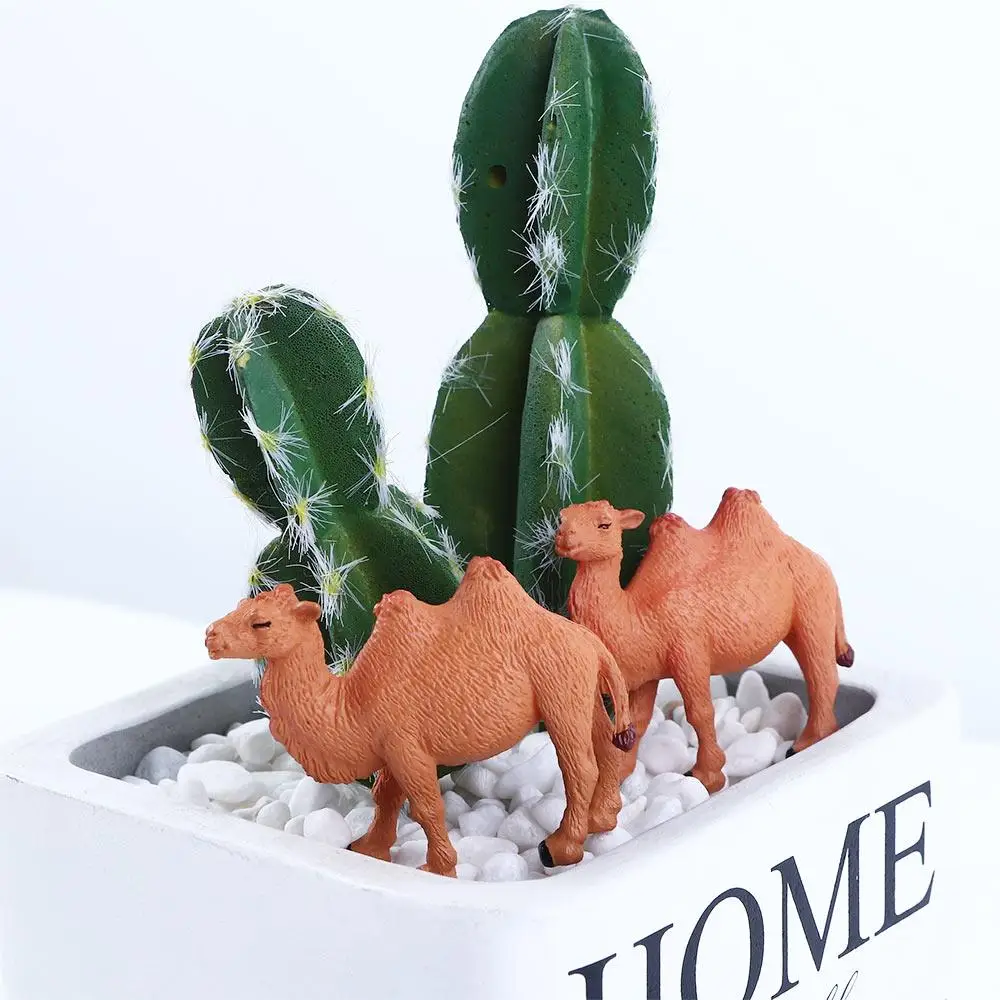 Desert 2/6/10pcs Ornament Glass Decor Camel Figurines Home Decoration Miniature Fairy Garden