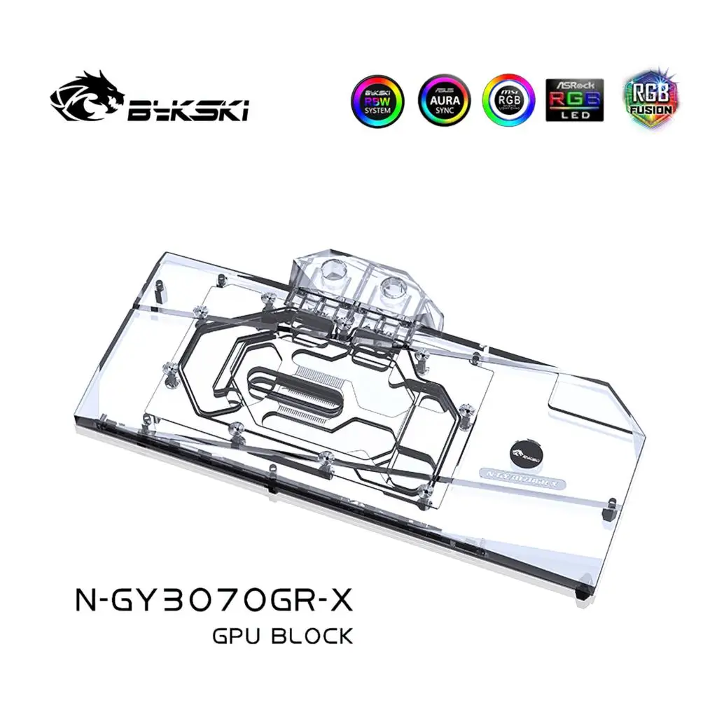 Bykski Full Cover Water Cooling RGB GPU Block for GALAXY Ginwrd RTX 3070 GAMER N-GY3070GR-X