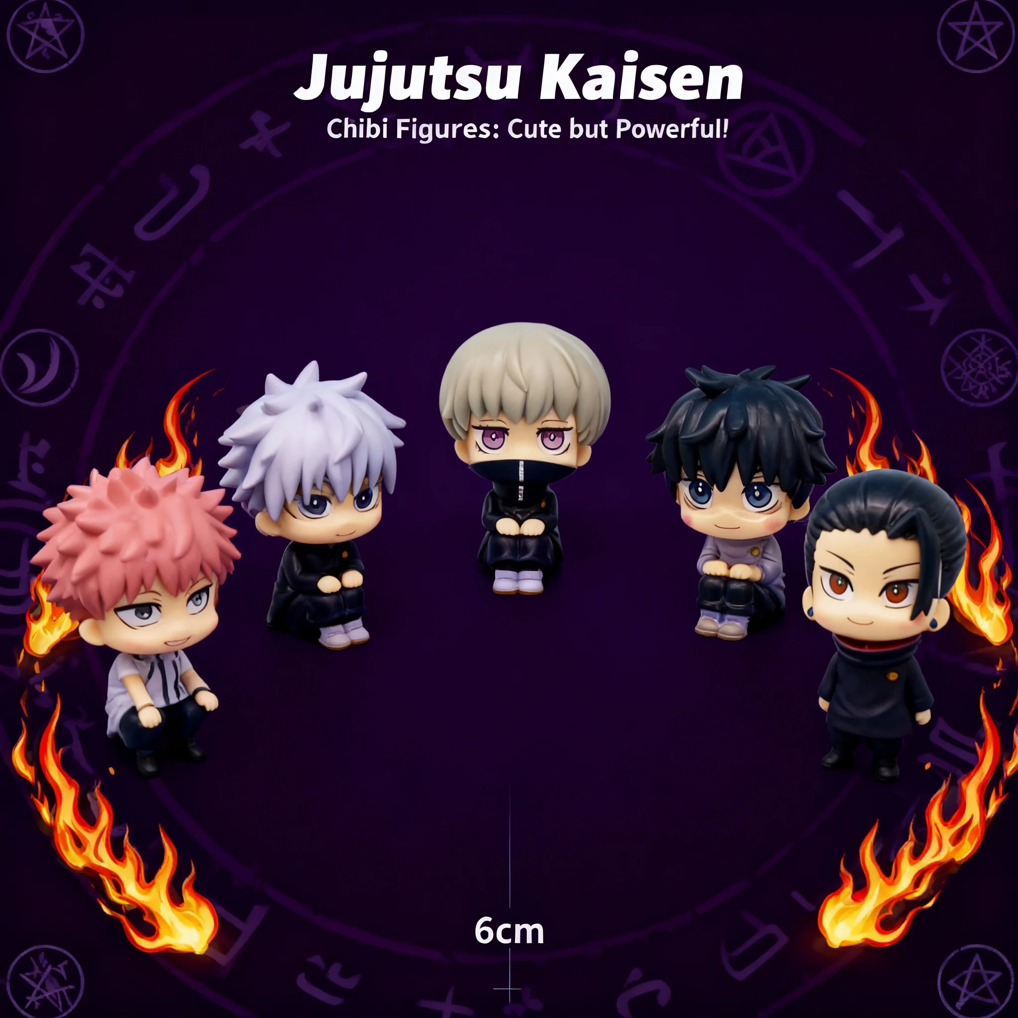 Q Version Big Head Series Jujutsu Kaisen Figure Satoru Gojo Suguru Geto Glasses Anime Desktop Car Decor Toy Gacha Model