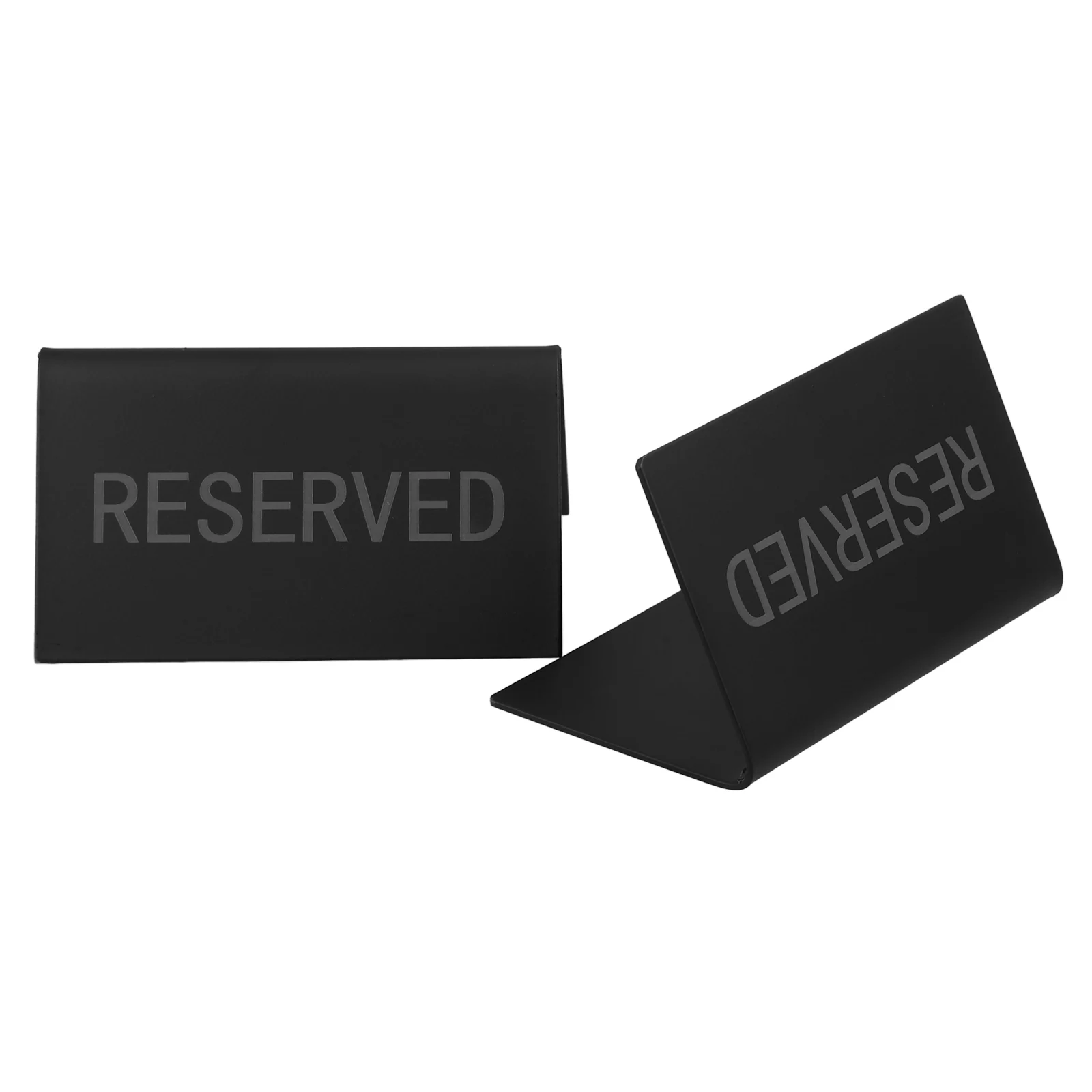 

2pcs Stainless Steel Reserved Table Signs Lightweight Metal for Restaurant Wedding Event Conference Seat Signage