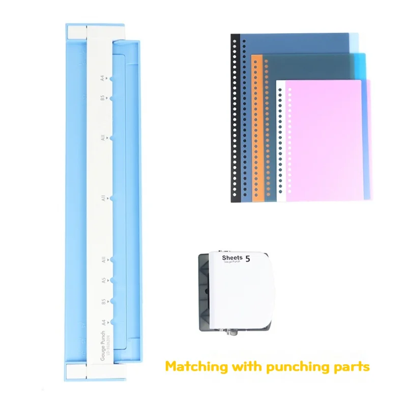 Positioning ruler plate matching tool multifunctional punch tool office 30 hole loose leaf punching and binding stationery tools