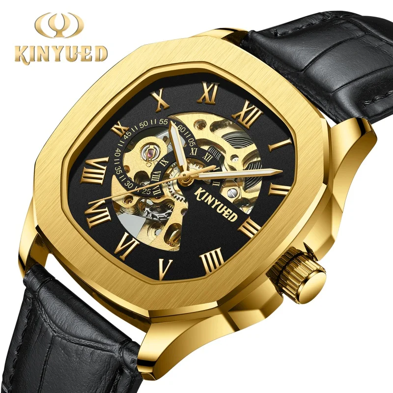 

KINYUEDClassic 's Hollow Tourbillon Automatic Mechanical Fashion Men's Watch