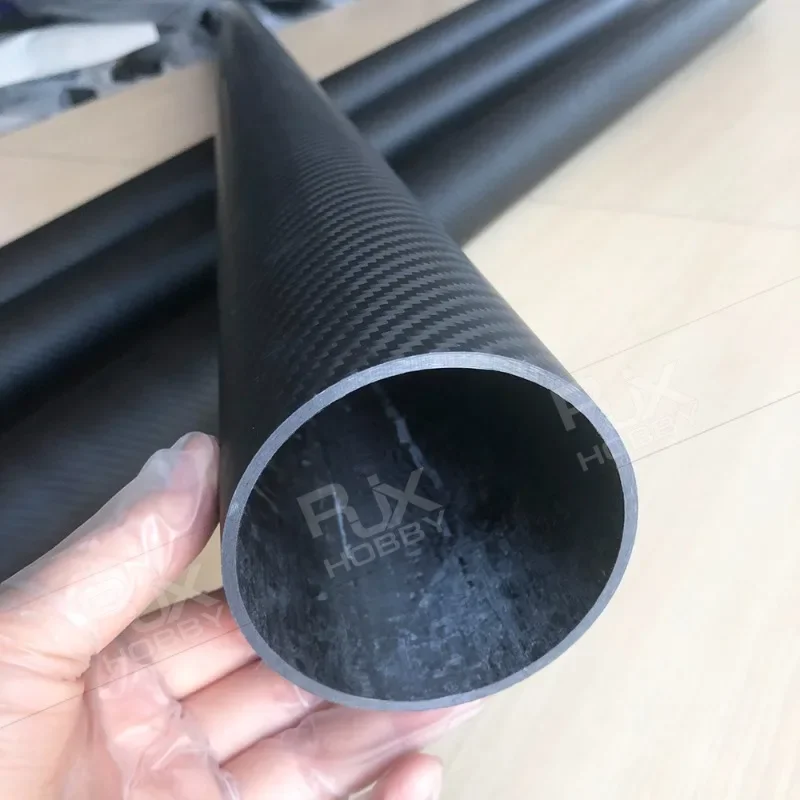 RJX Test High Precision Diameter Structural Carbon Tube 180mm 200mm 220mm 250mm Large 3k Carbon Fiber Pipe