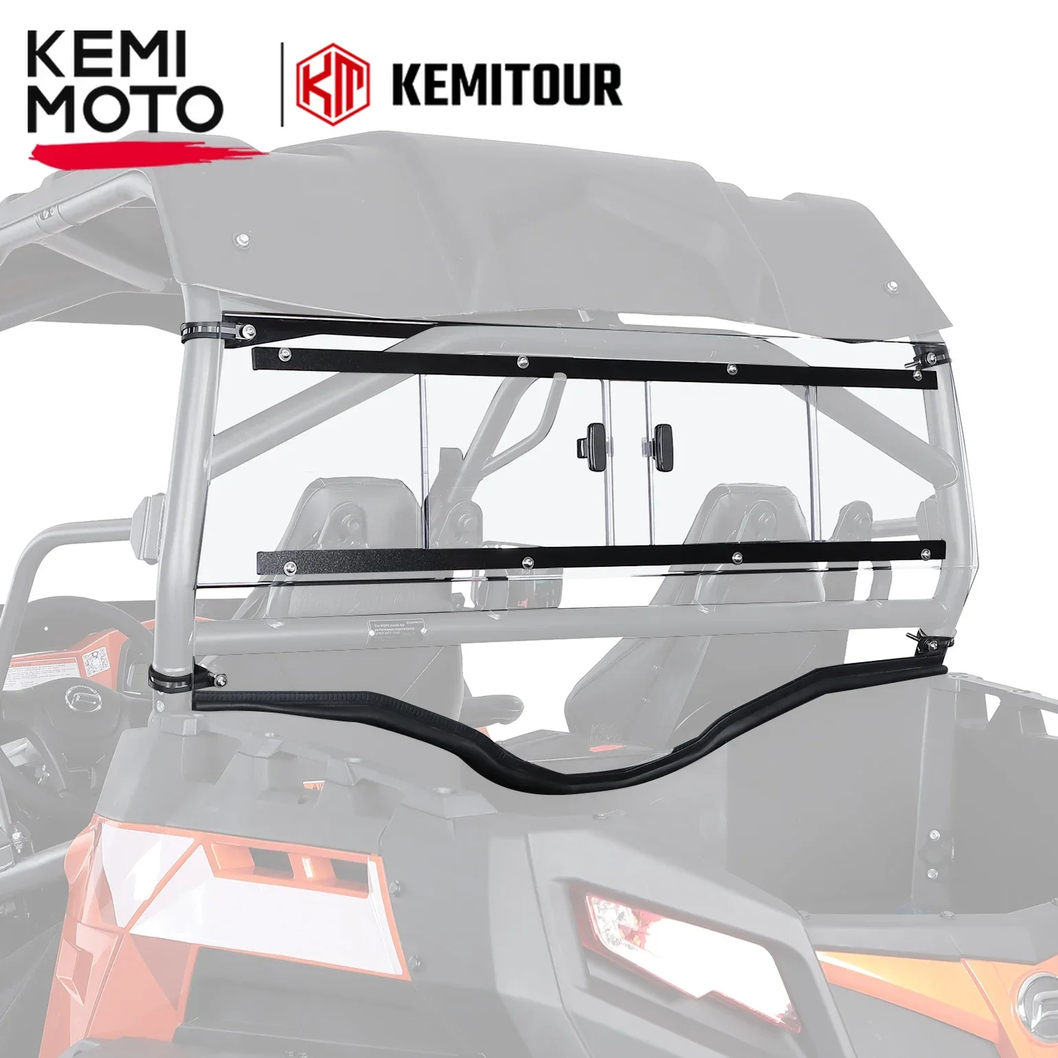 Kemimoto utv volle hintere Windschutz scheibe mit Schiebe entlüftung für cfmoto zforce 800ex 2015-2018 2014 2022 500ex hintere Windschutz scheibe